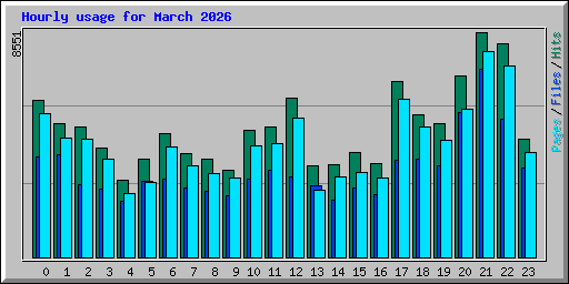 Hourly usage for March 2026