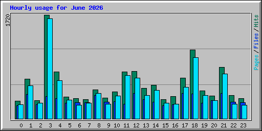 Hourly usage for June 2026