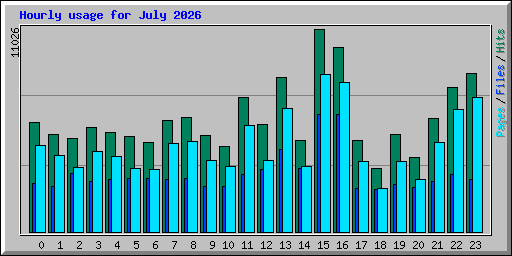 Hourly usage for July 2026