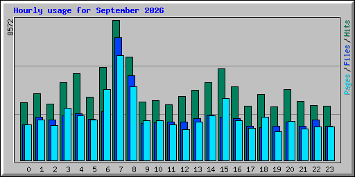 Hourly usage for September 2026
